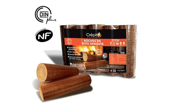 Bûches densifiées crépito